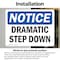 Signmission Dramatic Step Down, 5 in W x Rectangle, Vinyl Decal OS-2PACK-NS-D-35-L-11540 - alternate 2